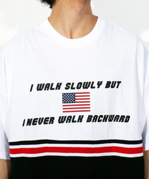 ８(eight)（エイト）の「切替 ロゴ ビッグTシャツ（Tシャツ/カットソー・メンズ・ホワイト/イエロー/ネイビー・MEDIUM/LARGE）」の9枚目の写真