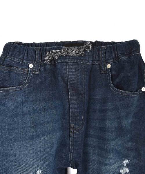 MinoriTY（マイノリティ）の「スウェットダメージデニムパンツ（デニムパンツ・メンズ・サックスブルー/インディゴブルー・S/M/L/XL）」の9枚目の写真