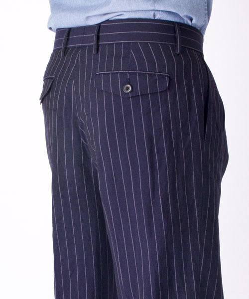 UNITED ARROWS（ユナイテッドアローズ）の「WHITE LABEL ストライプワイドパンツ（13ss pp）◆（スラックス・メンズ・ネイビー・42/44/46/48/50/52）」の7枚目の写真