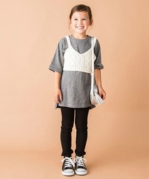 Petit Main プティマイン の ニットビスチェ付ワンピース ワンピース Wear