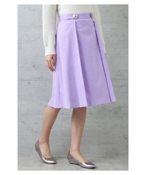 NATURAL BEAUTY BASIC（ナチュラルビューティーベーシック）の「ピーチタックフレアスカート（スカート・レディース・ベージュ/ラベンダー/ネイビー・SMALL/MEDIUM）」の17枚目の写真