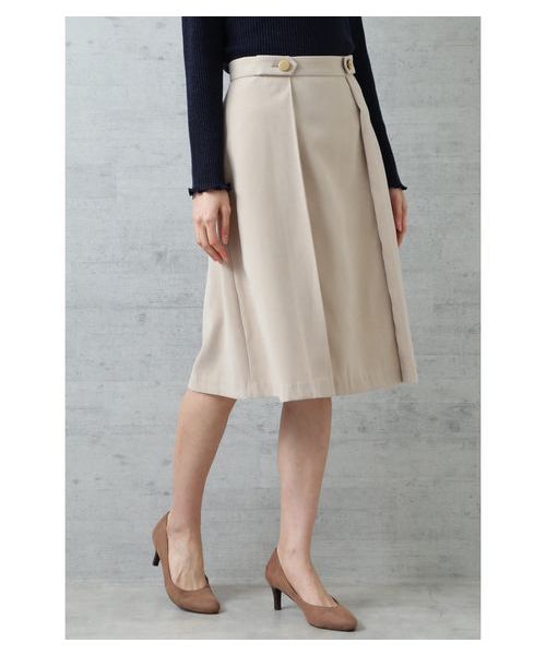 NATURAL BEAUTY BASIC（ナチュラルビューティーベーシック）の「ピーチタックフレアスカート（スカート・レディース・ベージュ/ラベンダー/ネイビー・SMALL/MEDIUM）」の18枚目の写真