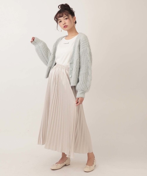 one after another NICE CLAUP(ワンアフターアナザーナイスクラップ)の「モールキラキラカーディガン(カーディガン/ボレロ・レディース・アイボリー/グリーン系その他/ミント/ピンク系その他・FREE)」の11枚目の写真