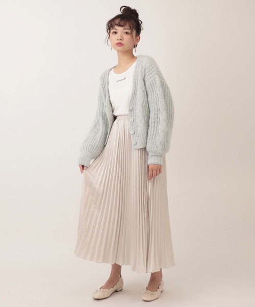 one after another NICE CLAUP(ワンアフターアナザーナイスクラップ)の「モールキラキラカーディガン(カーディガン/ボレロ・レディース・アイボリー/グリーン系その他/ミント/ピンク系その他・FREE)」の12枚目の写真