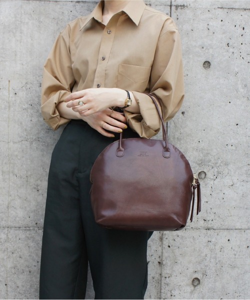 TIDEWAY（タイドウェイ）の「LIGHT LEATHER BOSTON/M/トート（ボストンバッグ・レディース・チョコ/ブラック/キャメル/ブラウン/アッシュグレー・FREE）」の14枚目の写真