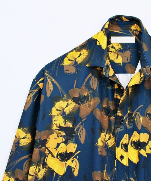 meagratia（メアグラーティア）の「flower pattern long shirt（シャツ/ブラウス・メンズ・ネイビー/グレー・1/2/4/3）」の6枚目の写真