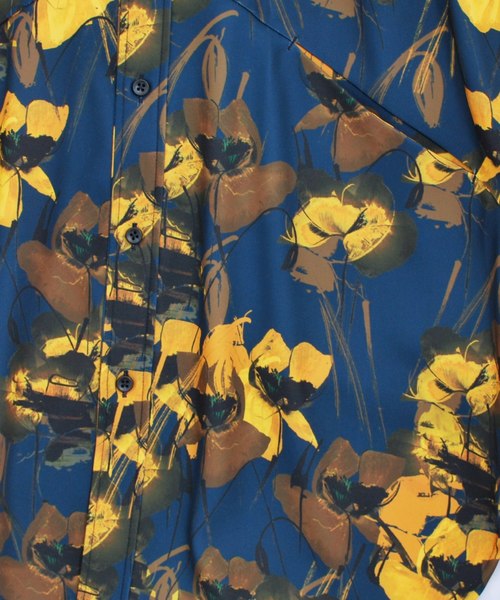 meagratia（メアグラーティア）の「flower pattern long shirt（シャツ/ブラウス・メンズ・ネイビー/グレー・1/2/4/3）」の3枚目の写真