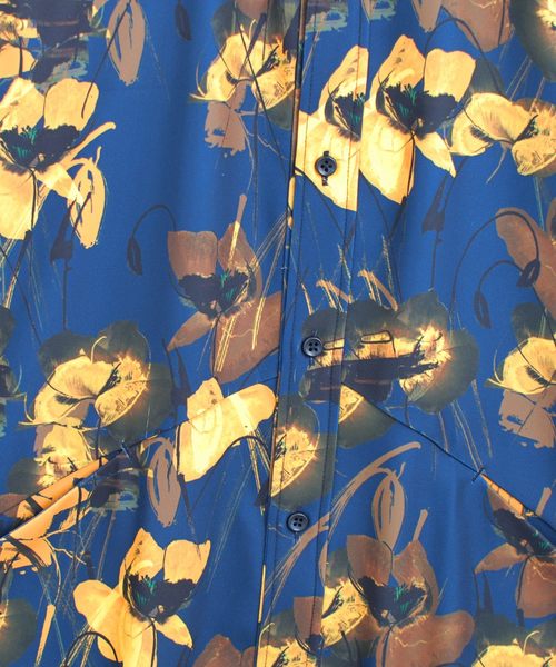 meagratia（メアグラーティア）の「flower pattern long shirt（シャツ/ブラウス・メンズ・ネイビー/グレー・1/2/4/3）」の10枚目の写真