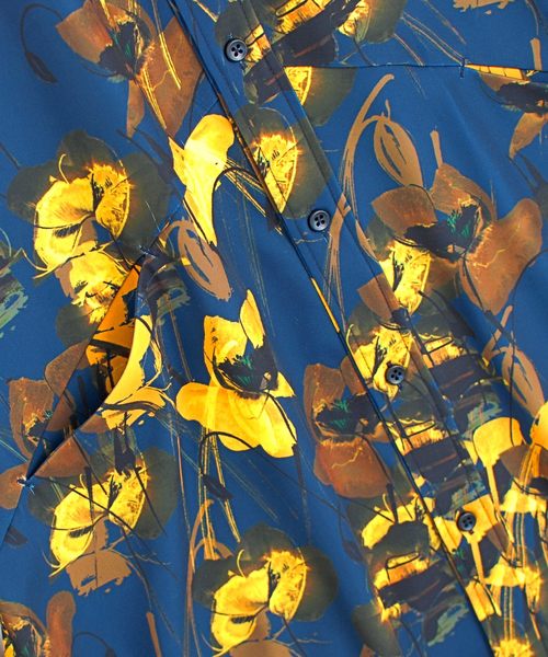 meagratia（メアグラーティア）の「flower pattern long shirt（シャツ/ブラウス・メンズ・ネイビー/グレー・1/2/4/3）」の8枚目の写真