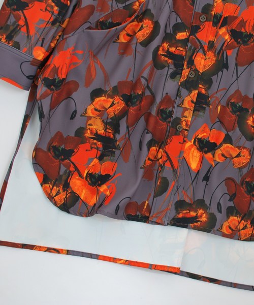 meagratia（メアグラーティア）の「flower pattern long shirt（シャツ/ブラウス・メンズ・ネイビー/グレー・1/2/4/3）」の11枚目の写真