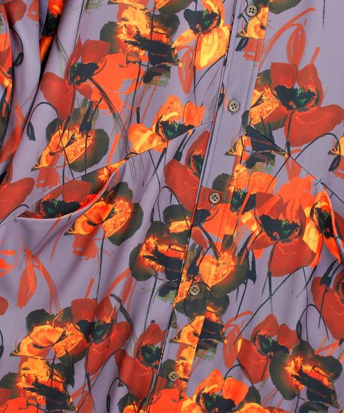 meagratia（メアグラーティア）の「flower pattern long shirt（シャツ/ブラウス・メンズ・ネイビー/グレー・1/2/4/3）」の4枚目の写真
