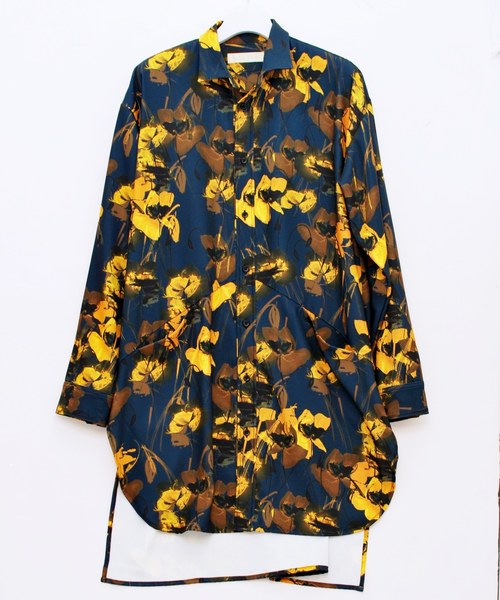 meagratia（メアグラーティア）の「flower pattern long shirt（シャツ/ブラウス・メンズ・ネイビー/グレー・1/2/4/3）」の13枚目の写真