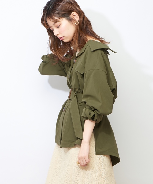 natural couture（ナチュラルクチュール）の「共ベルト付サファリ 