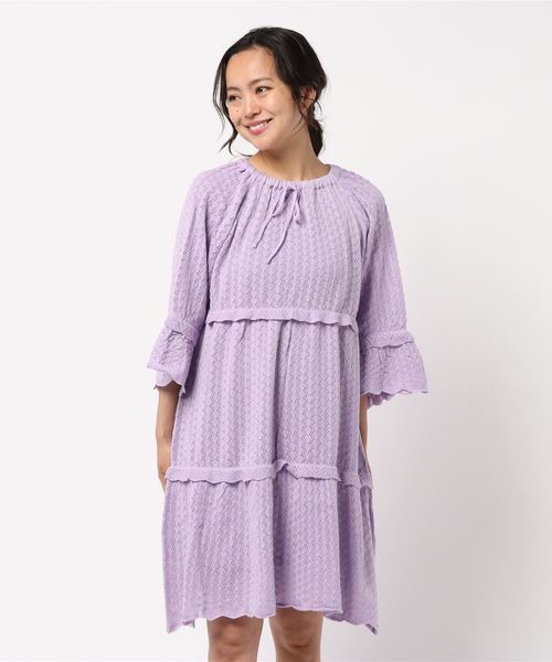 E Hyphen World Gallery Mania イーハイフンワールドギャラリーマニア の 三戸なつめコラボ クロシェティアードワンピース ワンピース Wear