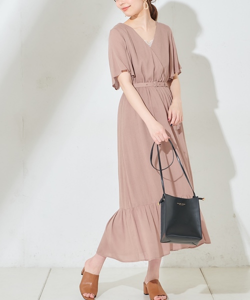 natural couture（ナチュラルクチュール）の「ワッシャー楊柳リゾートワンピース（ワンピース・レディース・ブラック/モカ/ラベンダー/ピンク/オフホワイト・FREE）」の17枚目の写真