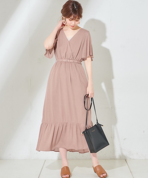 natural couture（ナチュラルクチュール）の「ワッシャー楊柳リゾートワンピース（ワンピース・レディース・ブラック/モカ/ラベンダー/ピンク/オフホワイト・FREE）」の7枚目の写真