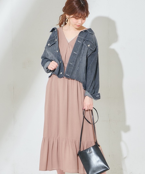 natural couture（ナチュラルクチュール）の「ワッシャー楊柳リゾートワンピース（ワンピース・レディース・ブラック/モカ/ラベンダー/ピンク/オフホワイト・FREE）」の21枚目の写真