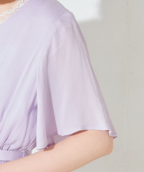 natural couture（ナチュラルクチュール）の「ワッシャー楊柳リゾートワンピース（ワンピース・レディース・ブラック/モカ/ラベンダー/ピンク/オフホワイト・FREE）」の19枚目の写真