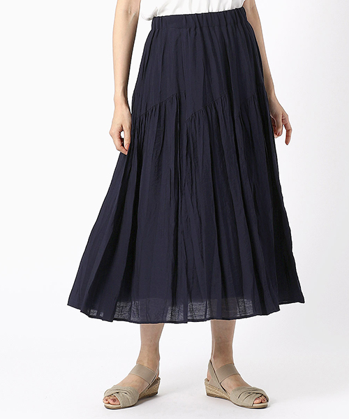 COMME CA ISM（コムサイズム）の「【ウエストゴム】ギャザースカート（スカート・レディース・ネイビー/ベージュ/ダークブラウン/イエロー/カーキ・SMALL/MEDIUM/LARGE/X-LARGE）」の5枚目の写真