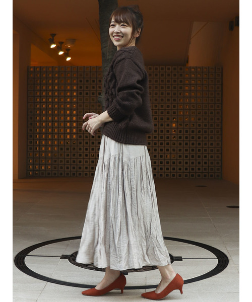 COMME CA ISM（コムサイズム）の「【ウエストゴム】ギャザースカート（スカート・レディース・ネイビー/ベージュ/ダークブラウン/イエロー/カーキ・SMALL/MEDIUM/LARGE/X-LARGE）」の13枚目の写真