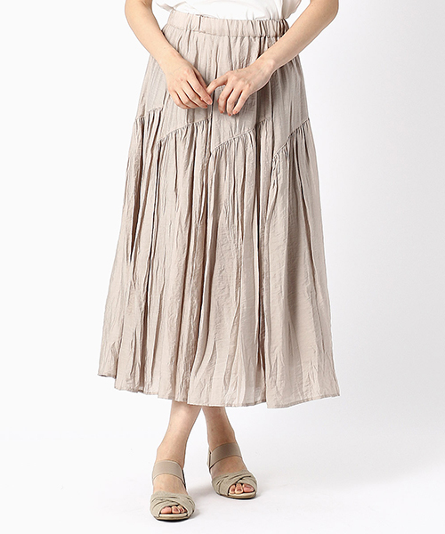 COMME CA ISM（コムサイズム）の「【ウエストゴム】ギャザースカート（スカート・レディース・ネイビー/ベージュ/ダークブラウン/イエロー/カーキ・SMALL/MEDIUM/LARGE/X-LARGE）」の12枚目の写真