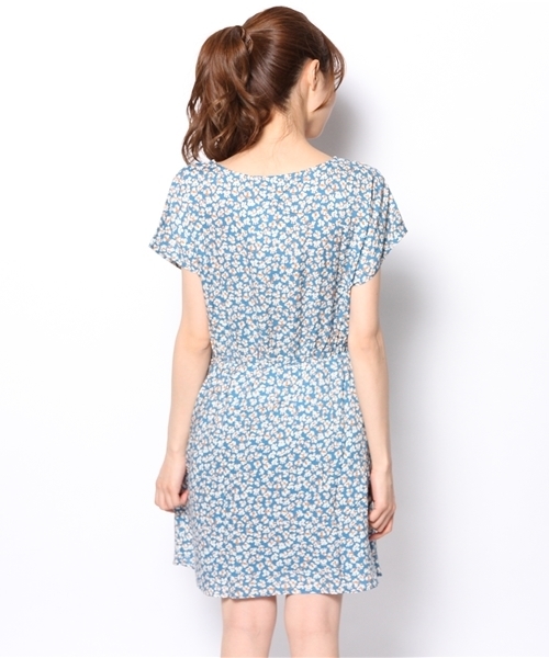 CIAOPANIC（チャオパニック）の「【Ciaopanic】小花フレンチスリーブOP（ワンピース・レディース・ブルー/オレンジ/グリーン・FREE）」の11枚目の写真