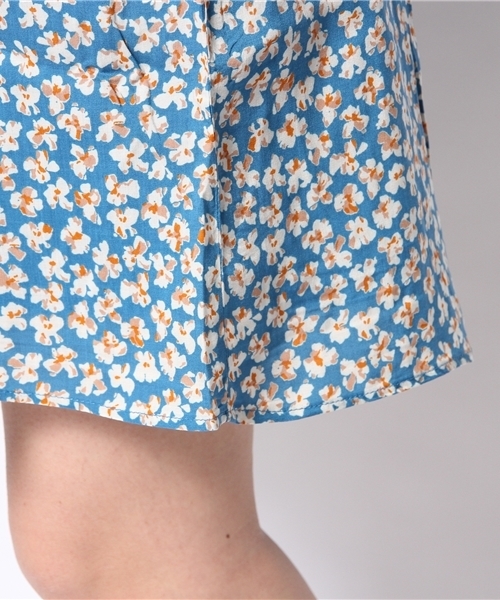 CIAOPANIC（チャオパニック）の「【Ciaopanic】小花フレンチスリーブOP（ワンピース・レディース・ブルー/オレンジ/グリーン・FREE）」の15枚目の写真