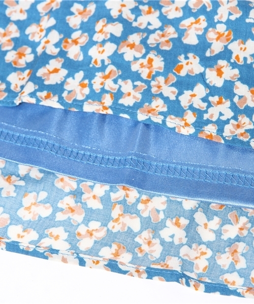 CIAOPANIC（チャオパニック）の「【Ciaopanic】小花フレンチスリーブOP（ワンピース・レディース・ブルー/オレンジ/グリーン・FREE）」の5枚目の写真