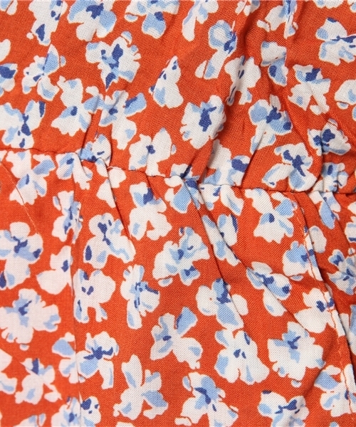 CIAOPANIC（チャオパニック）の「【Ciaopanic】小花フレンチスリーブOP（ワンピース・レディース・ブルー/オレンジ/グリーン・FREE）」の7枚目の写真