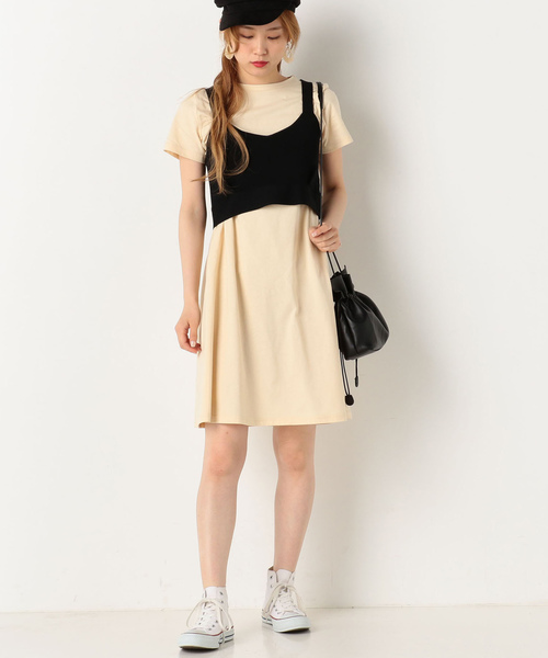 Archives アルシーヴ の カットワンピース付ニットビスチェセット ワンピース Wear