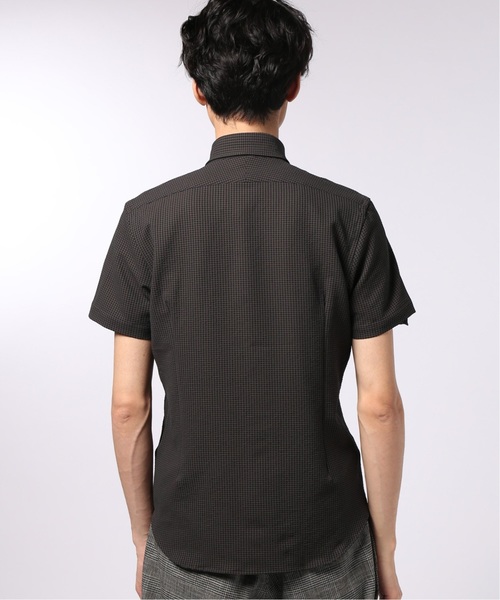 EDIFICE（エディフィス）の「EVALET ギンガムサッカー ボタンダウンシャツ（シャツ/ブラウス・メンズ・ブラウン・44/46/48）」の5枚目の写真