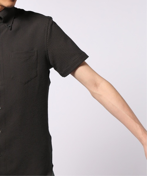 EDIFICE（エディフィス）の「EVALET ギンガムサッカー ボタンダウンシャツ（シャツ/ブラウス・メンズ・ブラウン・44/46/48）」の8枚目の写真