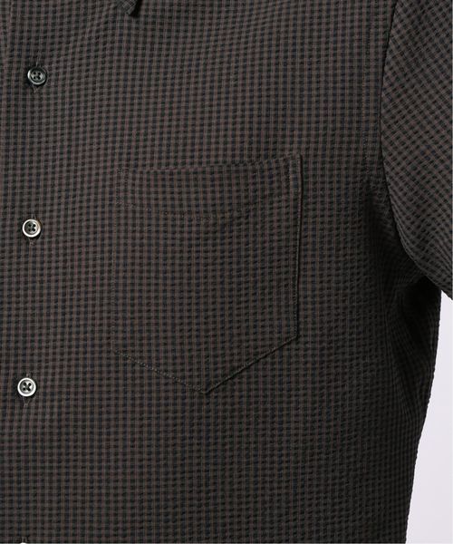 EDIFICE（エディフィス）の「EVALET ギンガムサッカー ボタンダウンシャツ（シャツ/ブラウス・メンズ・ブラウン・44/46/48）」の10枚目の写真