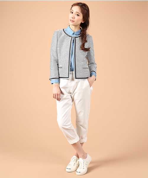 green label relaxing（グリーンレーベルリラクシング）の「GC C/チノ WHT テーパードパンツ（チノパンツ・レディース・オフホワイト・36/38/40）」の13枚目の写真