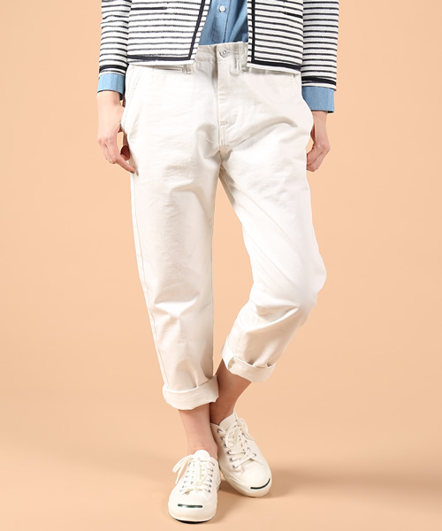 green label relaxing（グリーンレーベルリラクシング）の「GC C/チノ WHT テーパードパンツ（チノパンツ・レディース・オフホワイト・36/38/40）」の15枚目の写真