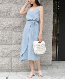 MODE ROBE | リネンキャミ＆ラップスカートセット(キャミソール)