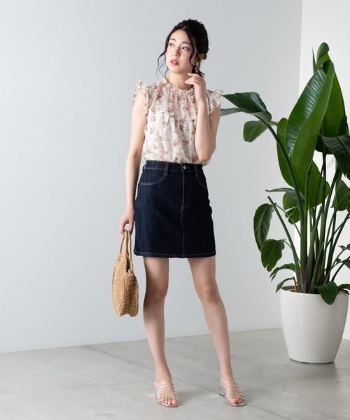 WEGO（ウィゴー）の「WEGO/インディゴデニムタイトミニスカート（デニムスカート・レディース・ダークインディゴブルー・SMALL/MEDIUM/LARGE/X-SMALL）」の3枚目の写真