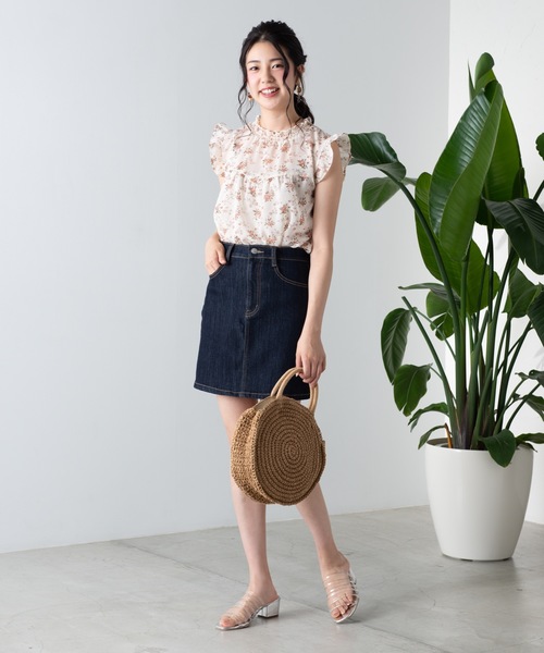 WEGO（ウィゴー）の「WEGO/インディゴデニムタイトミニスカート（デニムスカート・レディース・ダークインディゴブルー・SMALL/MEDIUM/LARGE/X-SMALL）」の4枚目の写真