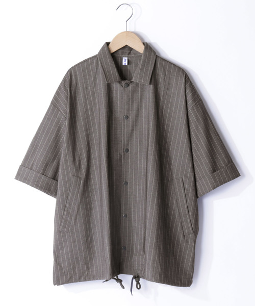 MONO-MART(モノマート)の「ルーズシルエットコーチシャツJKT(その他アウター・メンズ・ブラック/ベージュ/ネイビー/グレー/グレー系その他/ブラウン系その他/ブラック系その他2/グレー系その他2・FREE)」の6枚目の写真