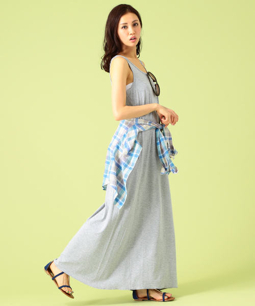 B:MING by BEAMS（ビーミングバイビームス）の「○ビーミング by ビームス / スラブ天竺マキシワンピース（ワンピース・レディース・ライトグレー/ブルー/その他1・MEDIUM/SMALL）」の10枚目の写真