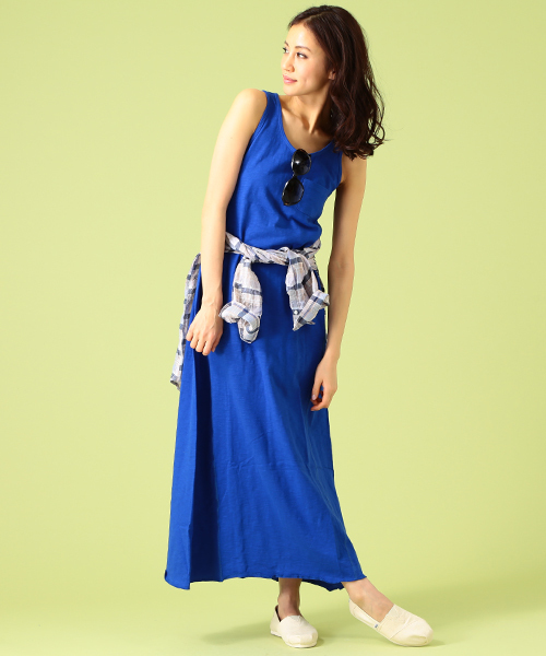 B:MING by BEAMS（ビーミングバイビームス）の「○ビーミング by ビームス / スラブ天竺マキシワンピース（ワンピース・レディース・ライトグレー/ブルー/その他1・MEDIUM/SMALL）」の11枚目の写真