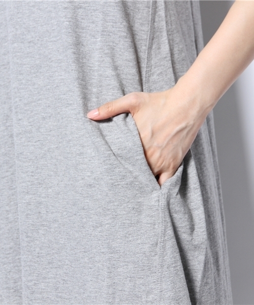 B:MING by BEAMS（ビーミングバイビームス）の「○ビーミング by ビームス / スラブ天竺マキシワンピース（ワンピース・レディース・ライトグレー/ブルー/その他1・MEDIUM/SMALL）」の9枚目の写真