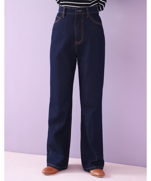 one after another NICE CLAUP(ワンアフターアナザーナイスクラップ)の「ブーツカット美シルエットパンツ(その他パンツ・レディース・ネイビー/サックスブルー/ラベンダー・SMALL/MEDIUM)」の1枚目の写真