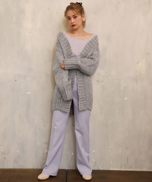 one after another NICE CLAUP(ワンアフターアナザーナイスクラップ)の「ブーツカット美シルエットパンツ(その他パンツ・レディース・ネイビー/サックスブルー/ラベンダー・SMALL/MEDIUM)」の16枚目の写真