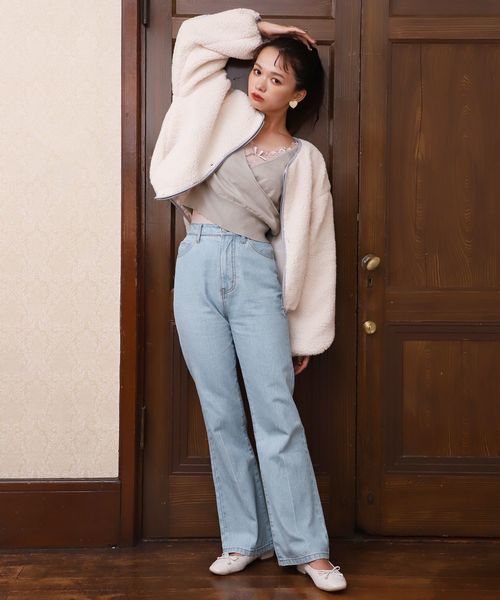 one after another NICE CLAUP(ワンアフターアナザーナイスクラップ)の「ブーツカット美シルエットパンツ(その他パンツ・レディース・ネイビー/サックスブルー/ラベンダー・SMALL/MEDIUM)」の19枚目の写真