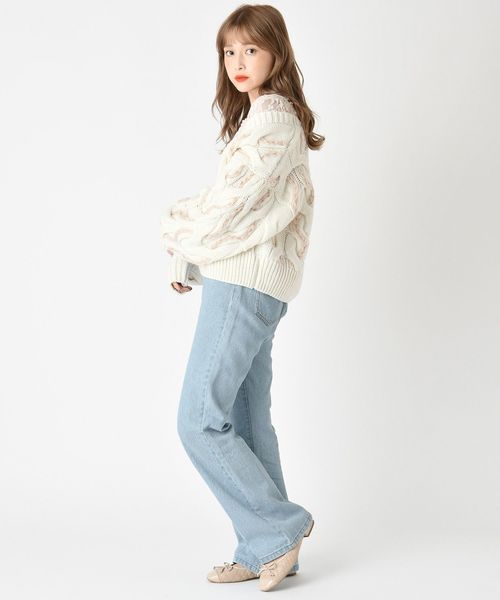 one after another NICE CLAUP(ワンアフターアナザーナイスクラップ)の「ブーツカット美シルエットパンツ(その他パンツ・レディース・ネイビー/サックスブルー/ラベンダー・SMALL/MEDIUM)」の17枚目の写真