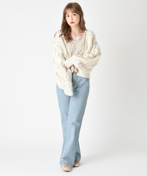 one after another NICE CLAUP(ワンアフターアナザーナイスクラップ)の「ブーツカット美シルエットパンツ(その他パンツ・レディース・ネイビー/サックスブルー/ラベンダー・SMALL/MEDIUM)」の14枚目の写真