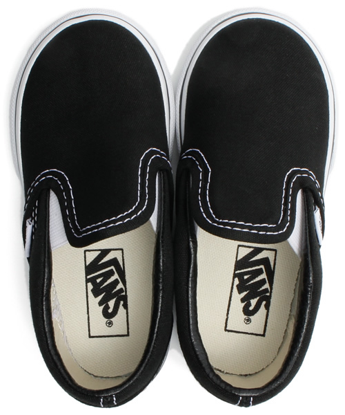 VANS(バンズ)の「BK VANS クラシックスリッポン(スニーカー・キッズ・ブラック・10/7h/9/8/7/8h/9h)」の6枚目の写真