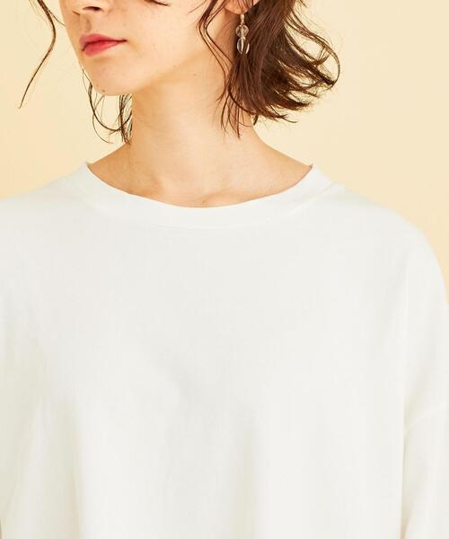 BEAUTY&YOUTH UNITED ARROWS（ビューティーアンドユースユナイテッドアローズ）の「BY∴ コットンワイドサイドスリットロングスリーブTシャツ о（Tシャツ/カットソー・レディース・ダークグレー/クリーム/ホワイト/ベージュ・FREE）」の10枚目の写真