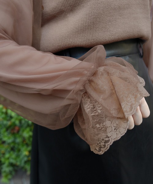 PairPair（ペアペア）の「シアー袖バックリボンニット（ニット/セーター・レディース・アイボリー/ブラック/モカ・FREE）」の16枚目の写真